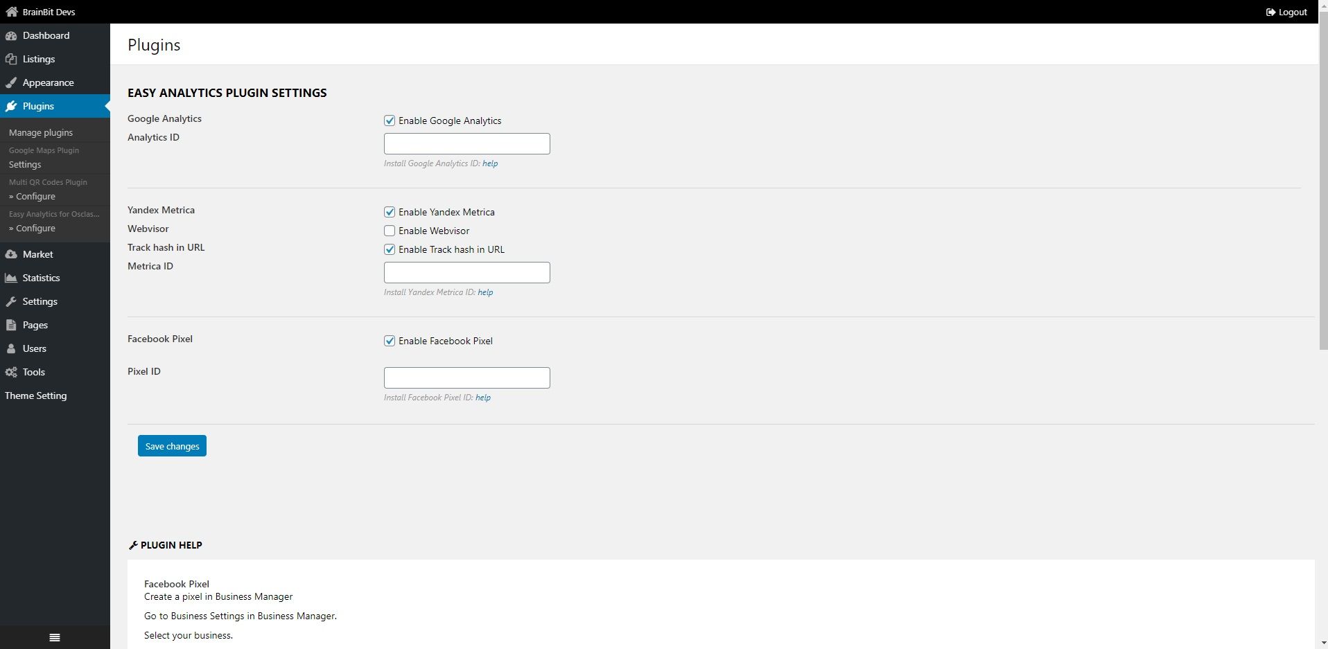 Easy Analytics For Osclass Plugin