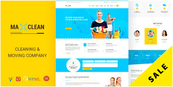 Max Cleaners & Movers - Cleaning Business Company WordPress Theme